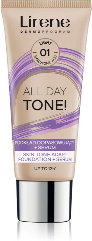 Lirene ALL DAY TONE! hydrating foundation for radiant-looking skin shade 01 Light 30 ml