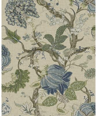 Harry & Grace Jacobean Trail Premium Matte Non-Woven Peel and Stick Wallpaper
