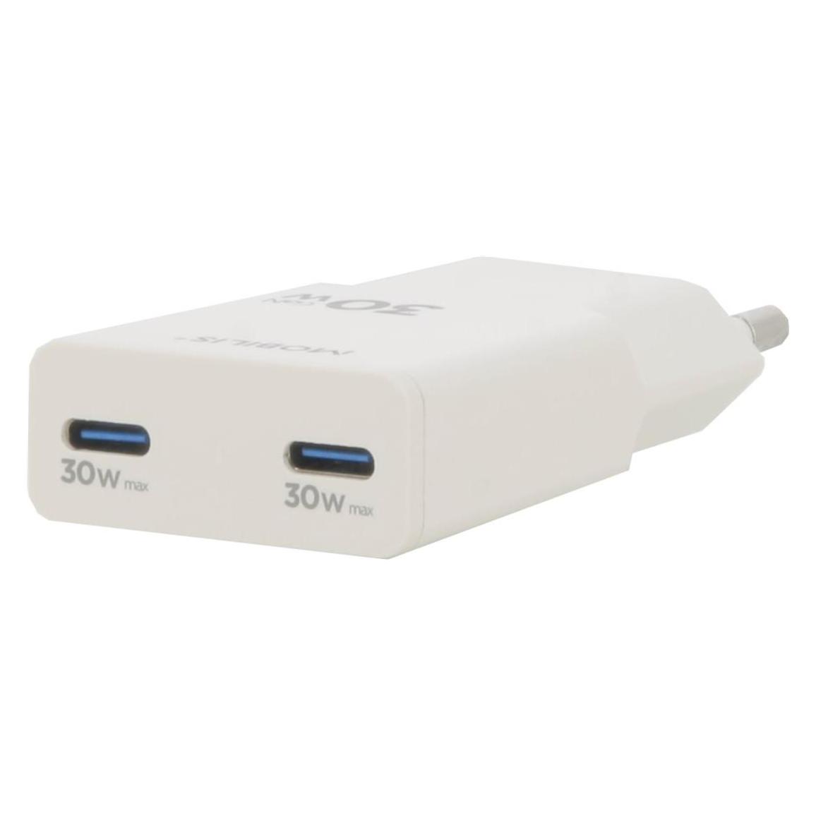 Mobilis Energia Charger 30W Wall Charger USB-C white (30 W, 2 Ports) (020026)