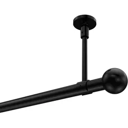 GARDINENSTANGE Sonette Luino 160 cm, 1-läufig, 20 mm Ø Schwarz