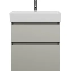 burgbad, Badmöbelset, Lin20 Keramik-Waschtisch hoch inklusive Waschtischunterschrank 2 Auszüge, 630x370x710mm, SG