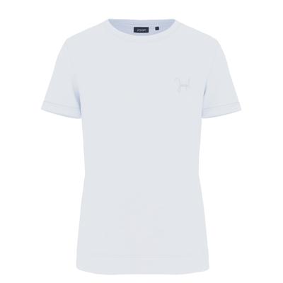 T-Shirt JOOP "Tia", Damen, Gr. 44, weiß, Jersey, Obermaterial: 100% Baumwolle, slim fit, Rundhals, Shirts T-Shirt, mit tonigem Logo-Stitching, schmale Form
