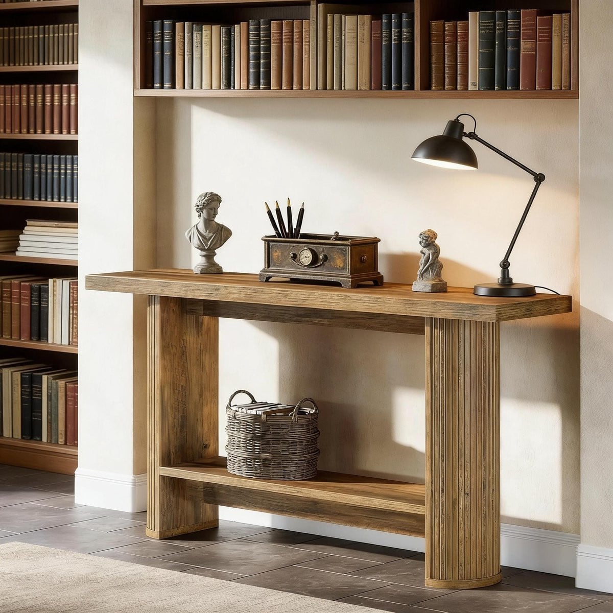 HAUSS SPOLE Consoletafel voor hal en woonkamer - Bruin Houtlook
