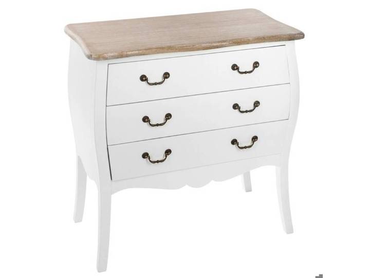 Chiffonnier  Chrysa  blanc 3 tiroirs - Atmosphera Créateur d'intérieur
