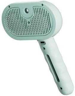 Inspire Essentials SteamGroom Pet Massage Brush For Cats And Dogs green