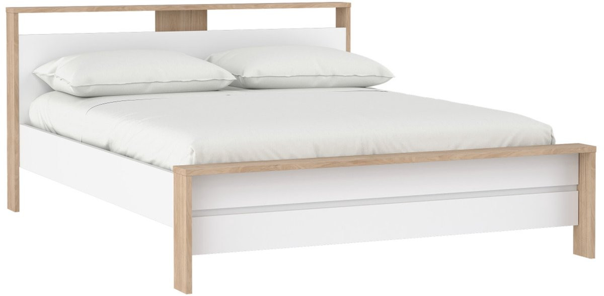 Giga Living Bed Jackson Wit Hoogglans 170x225 cm