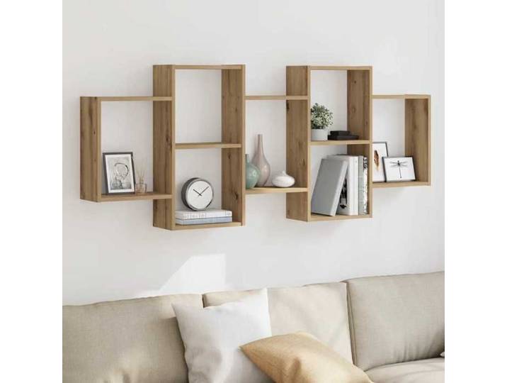 Étagère murale 159 x 18 x 65 cm coloris chêne artisanal en bois d'ingénierie