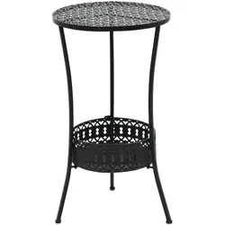 vidaXL Bistrotisch Schwarz 40x70cm Metall