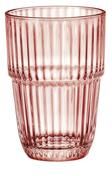 Bormioli Rocco Barshine 12.75 Ounce Peach Long Drink Stackable Drinking Glasses, Set of 6
