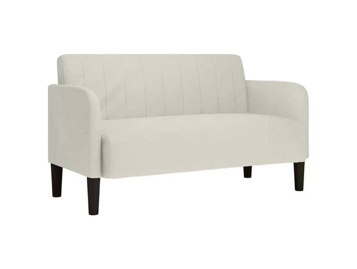Canapé causeuse crème 109 cm velours Cadre robuste et stable &1193