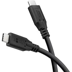Goobay USB-C Kabel, USB4.0 Standard, 20Gbit/s Übertragungsrate, 100W PD, 4K 60Hz, schwarz - Länge: 1,0m