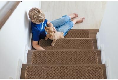 Beverly Rug Indoor Non Slip Stair Treads and Landing Mats
