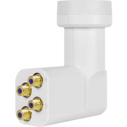 MegaSat HD-Profi Quattro-LNB Feedaufnahme: 40 mm vergoldete Anschlüsse, Wetterschutz Weiß 0401098