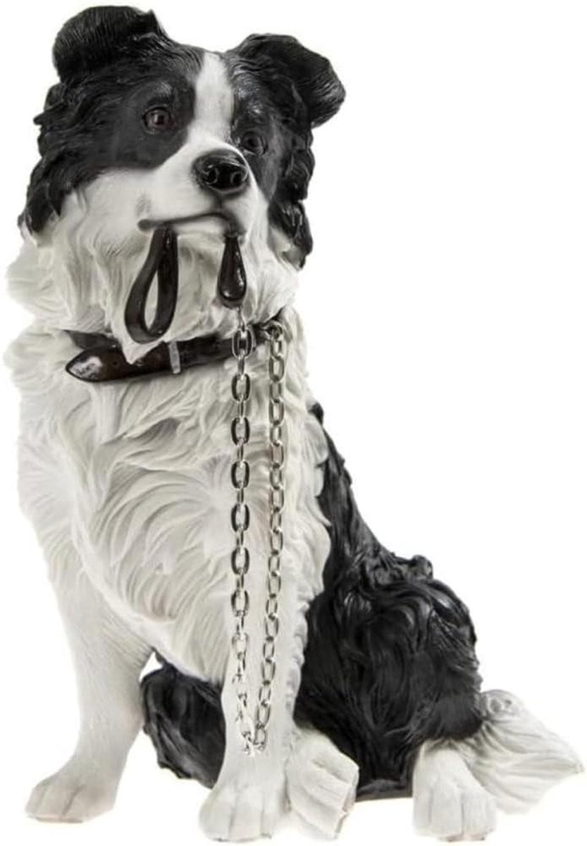 Handgeschilderd Hond Beeldje Multicolor Decoratie Figuur Hoogte: 17 cm