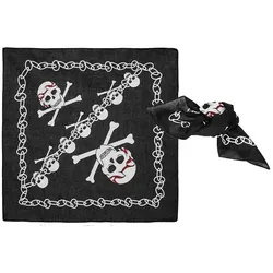 Bandana "Pirat", schwarz/weiß, 2 Stück