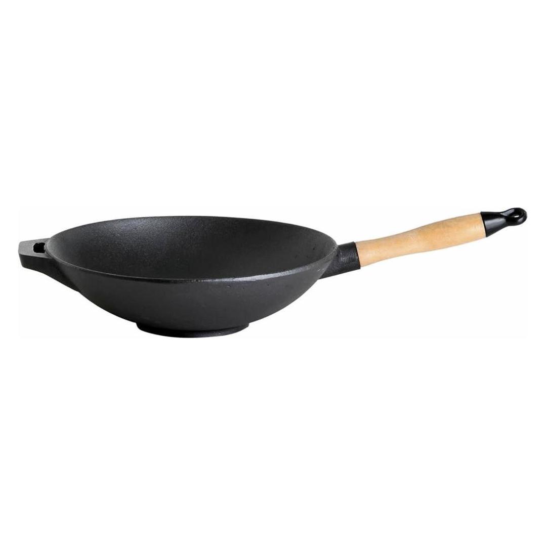 Paella World Wok aus Gusseisen m. Holzgriff Ø 30 cm (43781043)
