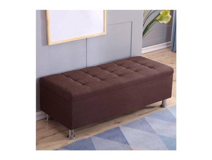 Zf9tBw5sH Bettbank Rechteckiger Sofahocker, Schuhputzhocker, Nachttischhocker, multifunktionale Aufbewahrung Sitzbank(Bruin,30 * 30 * 35cm)