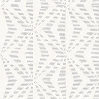 Advantage Monge Silver Geometric Wallpaper