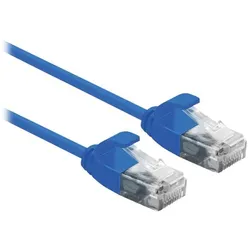 ROLINE UTP DataCenter Patchkabel Kat.6A (Class EA), LSOH, slim, blau, 0,3 m