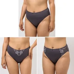 LITTLE ROSE 3 Jazz-Slips Mikrofasermischung mit Baumwollzwickel 1x uni, 2x mit Spitze