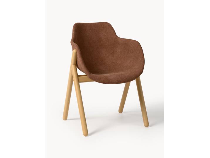 Chaise rembourrée à accoudoirs Carmi