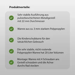 Baumarktplus Kinderschubkarre Lokomotive Schiebkarre Metallschubkarre Gartenkarre