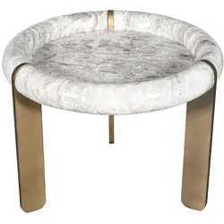 COUCHTISCH KLEIN marmor metall 60/60/40 cm