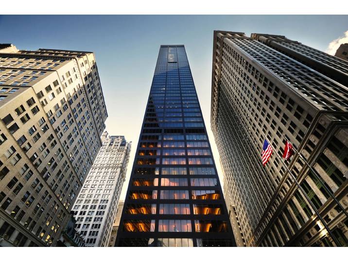 Fototapete PAPERMOON Hochhäuser , bunt, B:4m L:2,6m, Vlies, Tapeten, Fototapete