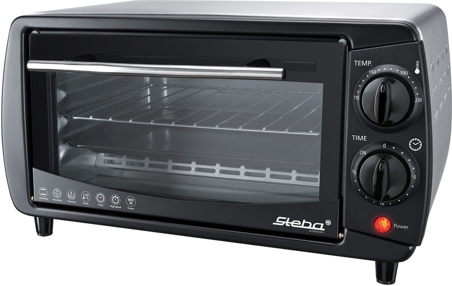 Steba KB 9.2 Mini-Backofen   schwarz - Refurbished