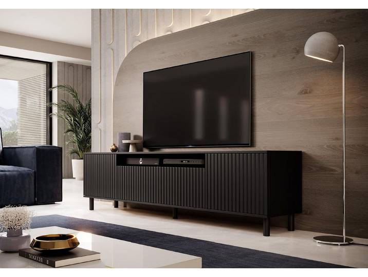 Compleo TV-Schrank 200 cm breit,Hängendes TV-Lowboard oder auf hohen Füßen