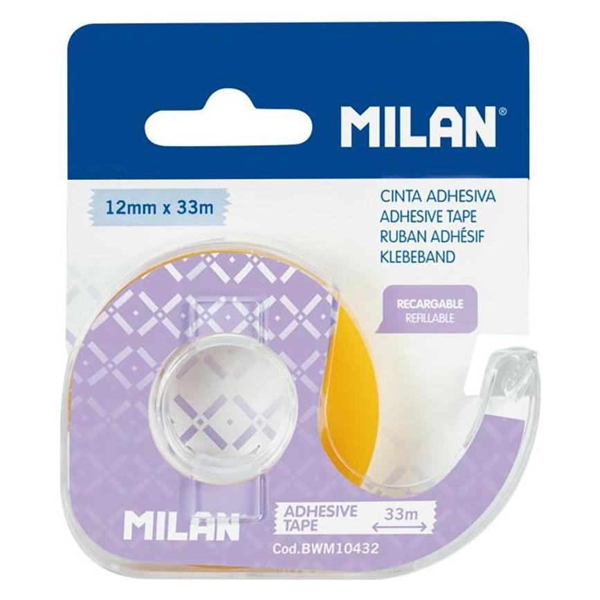 Milan Blisterabroller transparentes Klebeband 12mm x 33m (12 mm) (49407571)