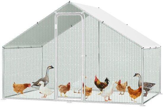 Hühnerstall 3×2×2 m - Draußenstall - Verzinktes Stahl - Tierschutzstall mit Schloss - Kleine Hunde - Katzenstall - Vogelstall - Haltung für kleine Haustiere