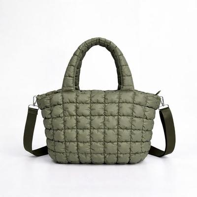 Tasche mit Quilting und langem Henkel (grün)