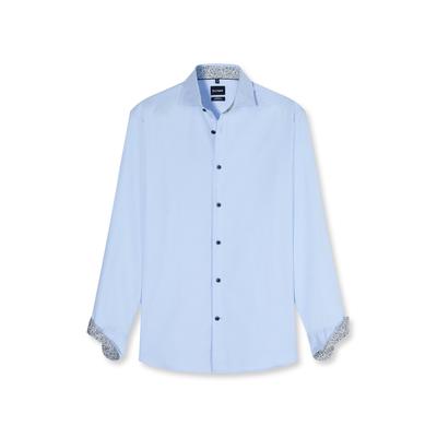 Businesshemd OLYMP "OLYMP Smart Business, Modern Fit, Royal Kent", Herren, Gr. 39, Normaler Arm, bleu, 100% Baumwolle, Hemden