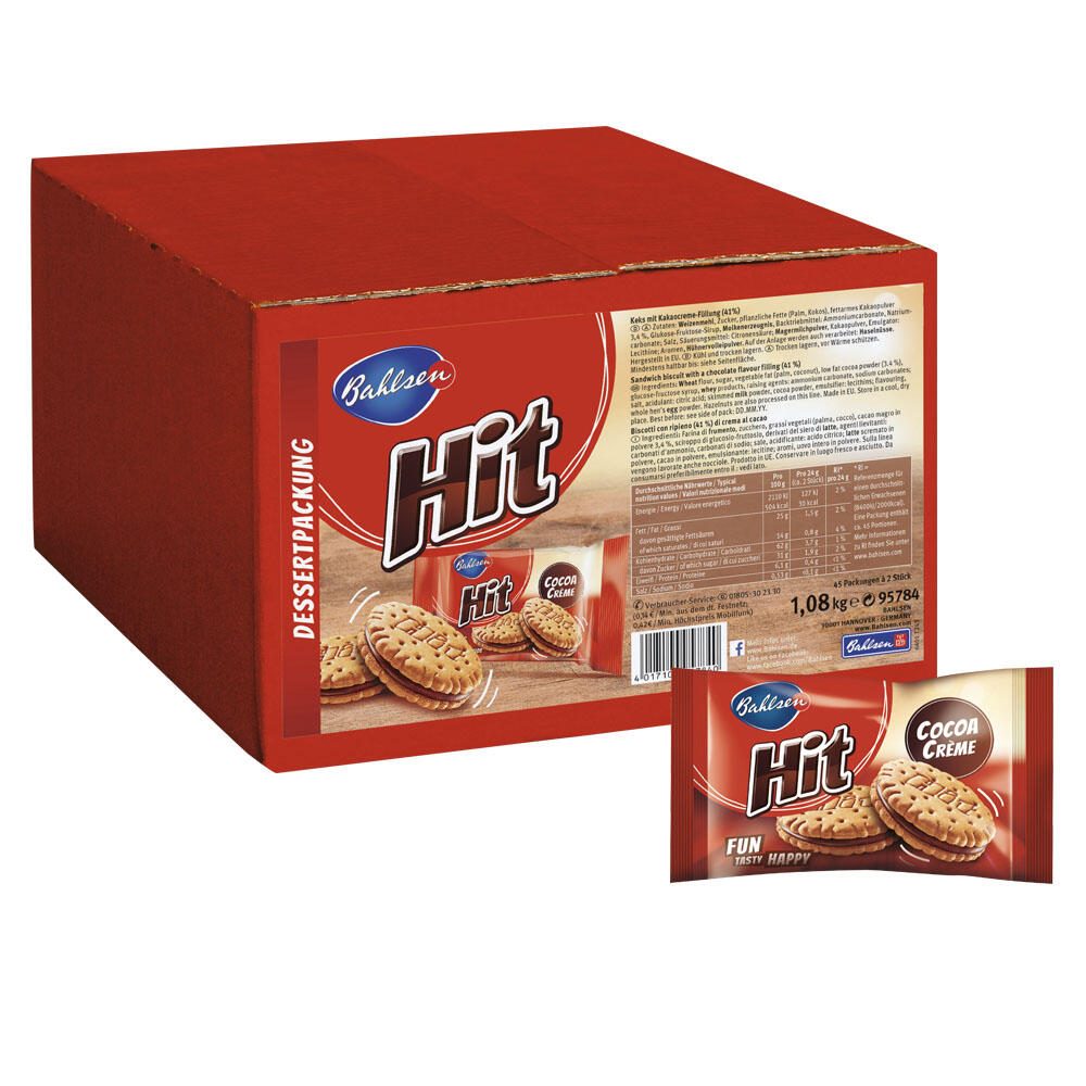 Bahlsen Hit Cocoa Crème Kekse 95784