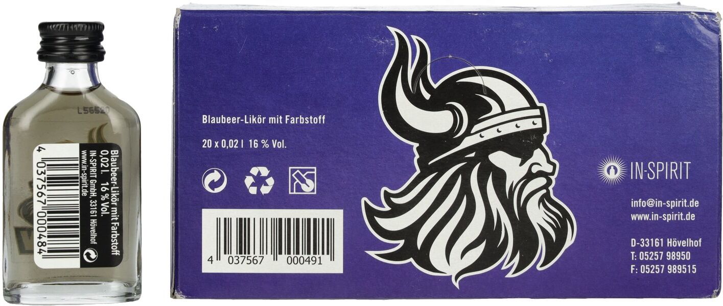 Saufen Liqueur Blaubeer-Likör 16% Vol. 20x0,02l