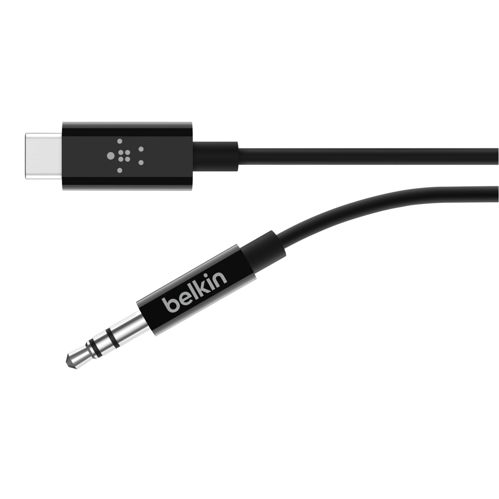 Belkin RockStar USB-C auf 3,5mm Aud.-Kabel 0,9m F7U079bt03-BLK
