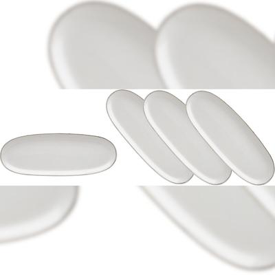 Van Well | URBAN Platte 34x12,5 cm creme 4er Set - Steinzeug Servierplatte groß Buffet-Platte Käseplatte, zum Servieren & Dekorieren