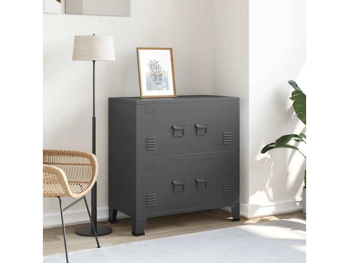 Armoire industrielle, anthracite, 75x40x80 cm, en acier