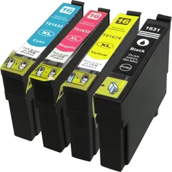 4 Ampertec Tinten ersetzt Epson C13T163640 16XL Multipack KCMY