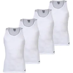 DIESEL Herren Unterhemden, 4er Pack - WALTY-D-BOX, Tanktop, ärmellos, Baumwolle Weiß / 2XL