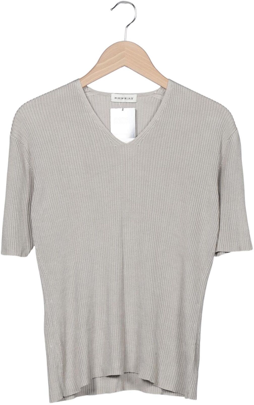 Repeat Damen Pullover, Grau, Gr. EU 42, Seide - Second Hand