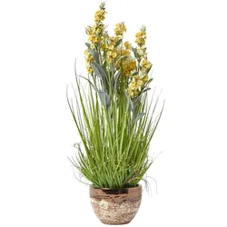 KUNSTPFLANZE Lavendel gelb im Deko-Topf, 66 cm