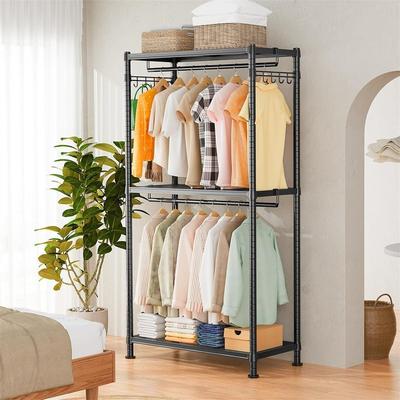 No "Garment Rack Hanging Clothes Heavy Duty Clothes Rack - 17.7""D x 29.1""W x 72.84""H"