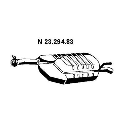 VEGAZ Endschalldämpfer hinten MS-179EBER für Mercedes