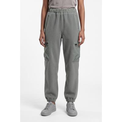 Fleecehose CMP "WOMAN LONG PANT", Damen, Gr. L, N-Gr, grau (grün), Obermaterial: 100% Polyester, Hosen Fleecehose, Teddyfell, wärmend