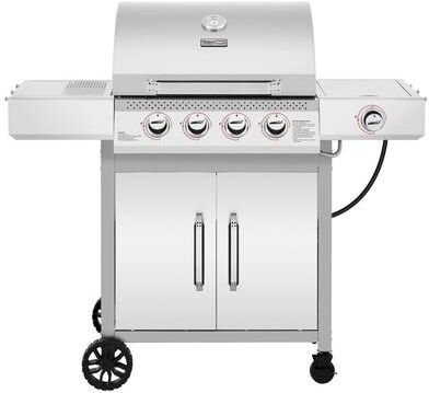 Royal Gourmet GE4001S 4-Burner Gas Grill with Side Burner, Cabinet-Style Cart Frame