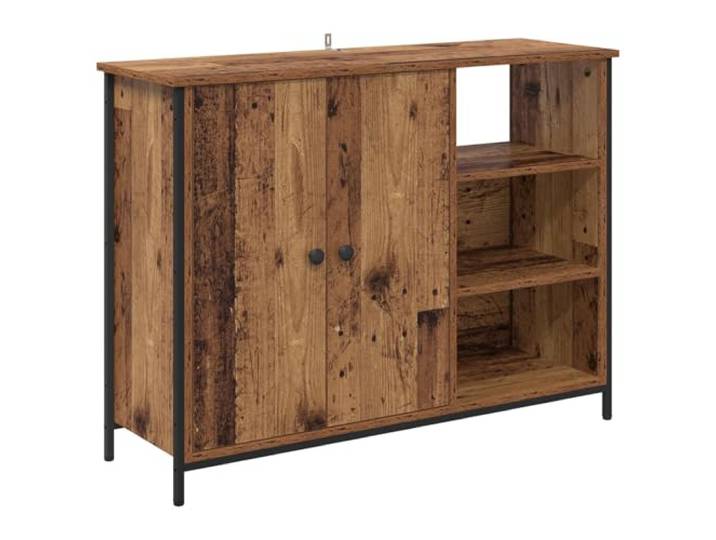 Sideboard Altholz 100 x 33 x 75 cm Holzwerkstoff mit Türen und Regalen Modernes Design, robuste Türen, pflegeleichte Oberfläche, vielseitig einsetzbar, Innenbereich