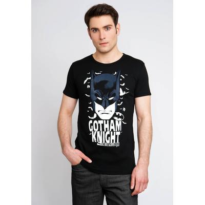 T-Shirt LOGOSHIRT "DC - Batman - Gotham Knight", Herren, Gr. XL, schwarz, 100% Baumwolle, bedruckt, normal, Rundhals, Shirts T-Shirt, mit coolem Batman-Frontprint