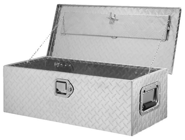 VEVOR 762 x 330 x 244 mm Caisse à outils pour plateau de camion\, verrouillable 64 L Truckbox Caisse à outils de rangement\, capacité de charge 30 kg Caisse à outils Organizer pour camping-car\, voiture\, etc.
